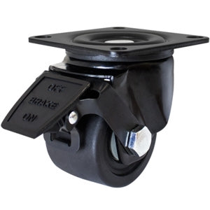 Richmond Low Profile Castor Swivel with 75mm Nylon Wheel and Brake (S3006B) image 0