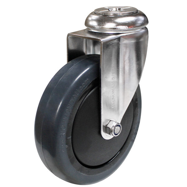 125mm Elastic Rubber Swivel Castor (S5561) image 0