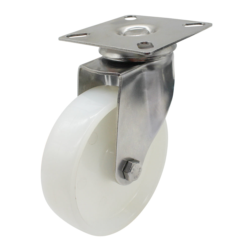 100mm Nylon Wheel 70kg Capacity Stainless Steel Castor (S4730) image 0