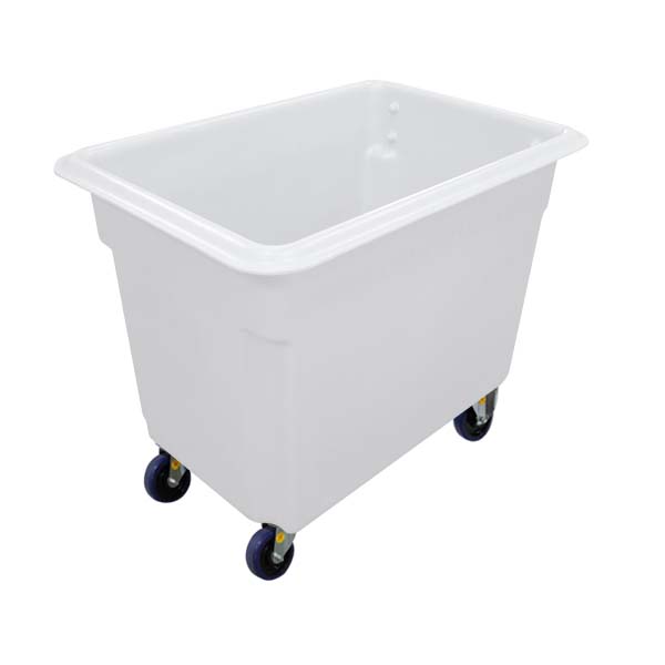 Natural 150L Tapered Rotationally Moulded Plastic Tub (RTR150N) - 125mm Reb Rubber 4x Swivel image