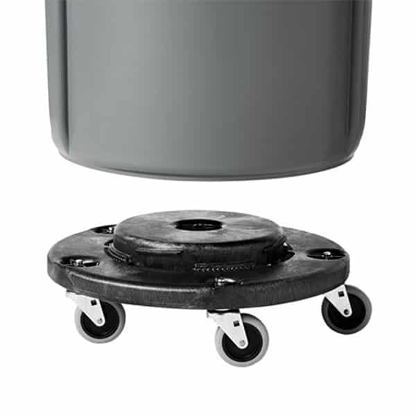 Black Rubbermaid Round BRUTE® Bin Dolly | 513RM264000-BLA image 4