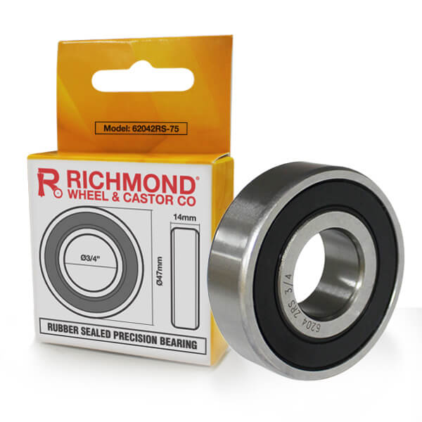 6204 RS Bearing O.D 47mm x I.D 0.75″ x W 14mm image 0