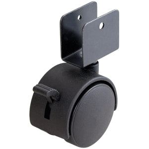 Richmond 50mm Saddle Fit Twin Wheel Furniture Castor with Wheel Brake suits 18-19mm board (S57BPK2) QTY 2 image 0