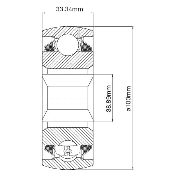 GW211PPB3 Square Bore Agricultural Bearing 100 x 38.89 x 33.34mm image 1