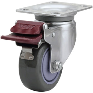 Richmond Castor Swivel with Polyurethane 75mm Wheel (S3372BR) image 0