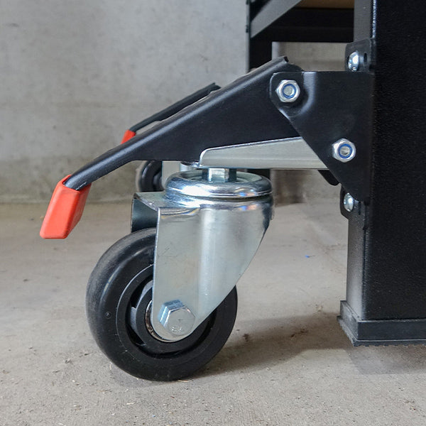 Workbench Castors Kit - Fixed Mounting Plates (WBC001SET) image 0