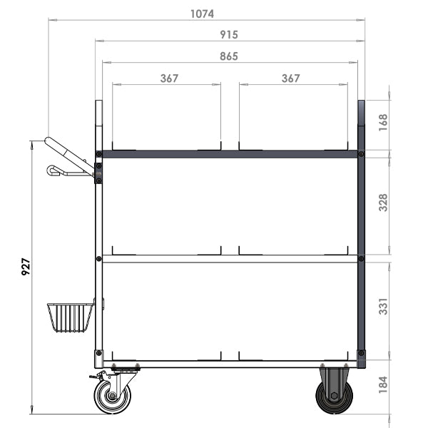 Stainless Steel 6 Bin Order Picker Trolley (OPR030) image 3