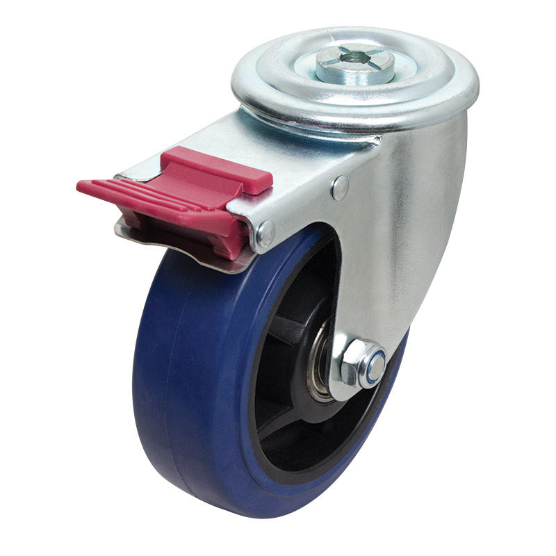 Richmond Castor Swivel with Rebound Rubber 150mm Wheel and Brake (S6228B) image 0