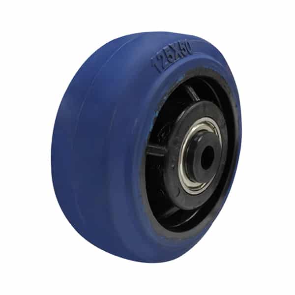 125mm Resilient Rubber Blue Tyre BB Richmond Wheel | RR5078-50 image 0