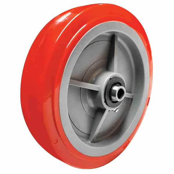 200mm Polyurethane Tyred Nylon Centred Wheel to Suit Scaffold Castors | 3/4" Axle Diameter (PU8079-75) image 0