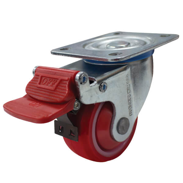 80mm Poly/Nylon Wheel 100kg Capacity Castor (S3602B) image 0