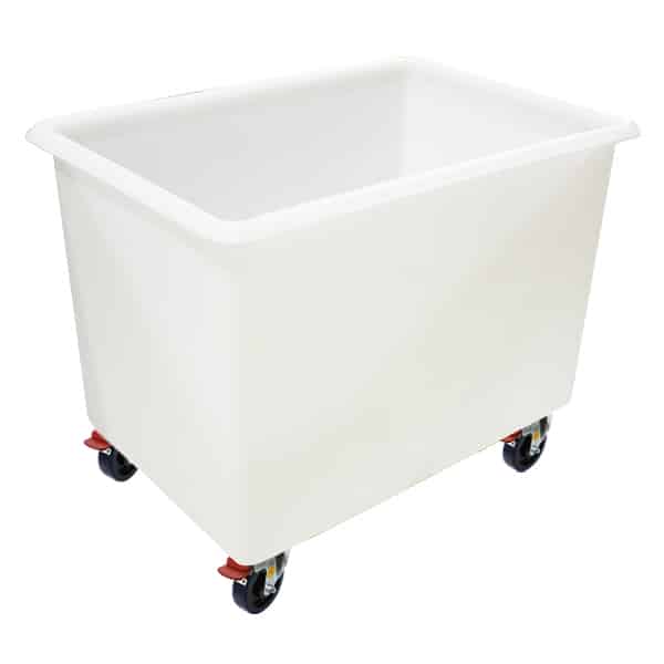 Natural 340L Straight Rotationally Moulded Plastic Tub - 125mm Reb Rubber 4x Brake image