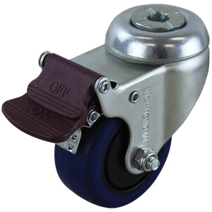 Richmond Castor Swivel with 75mm Rebound Rubber Wheel and Brake (S3355B) image 0