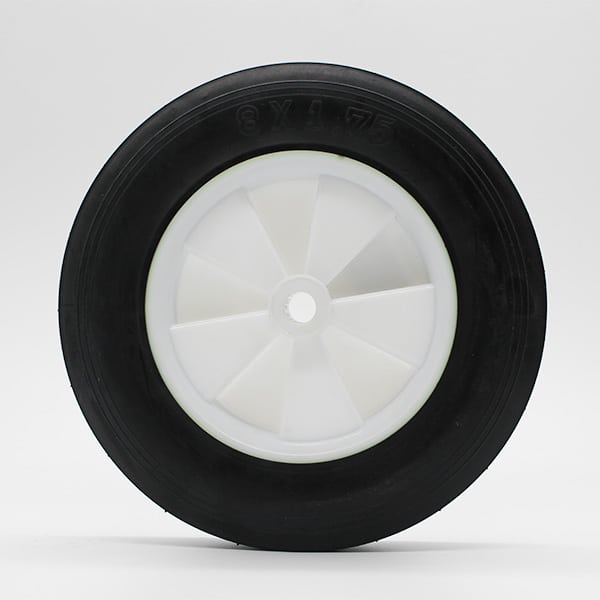 200mm Rubber On Nylon PL Bore Black Tyre Richmond Wheel | RN8874-50 image 2