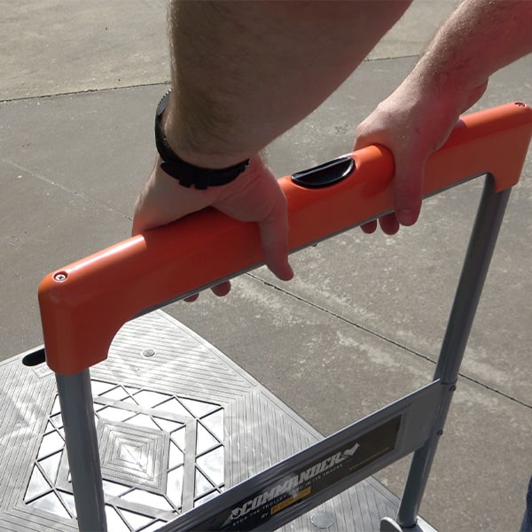 900 x 600mm Folding Platform Trolley with Deadman/Handle Brake | PFR043 image 9
