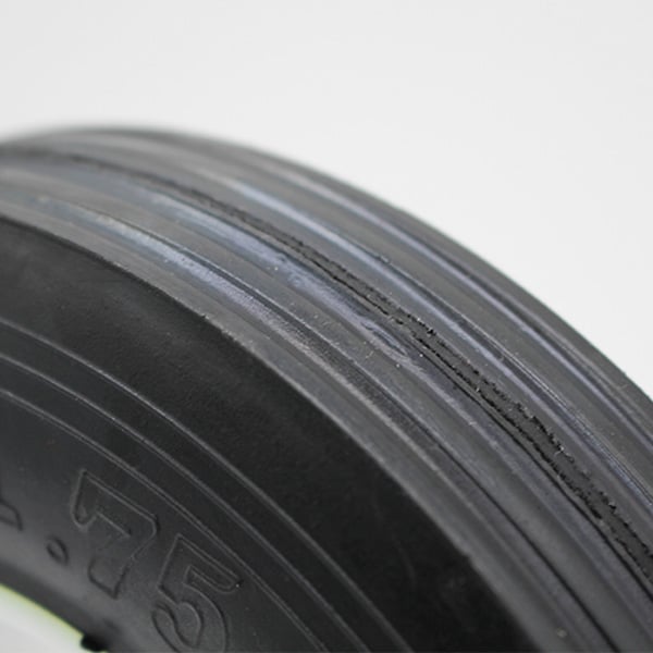 200mm Rubber On Nylon PL Bore Black Tyre Richmond Wheel | RN8874-50 image 1