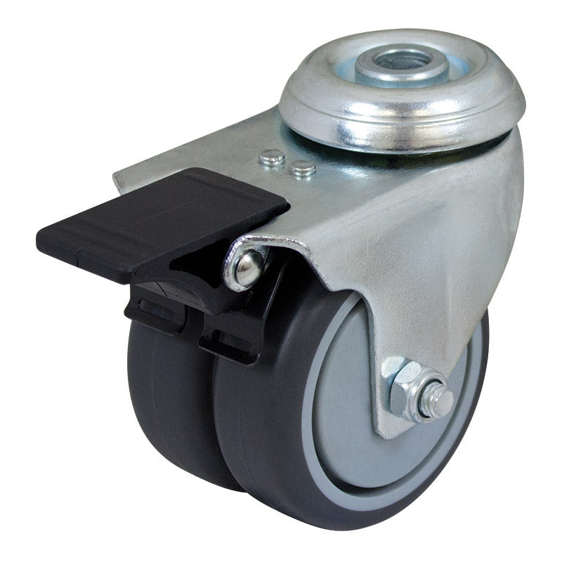 Richmond Castor Swivel with Institutional Rubber 75mm Wheel and Brake (S3722B) image 0