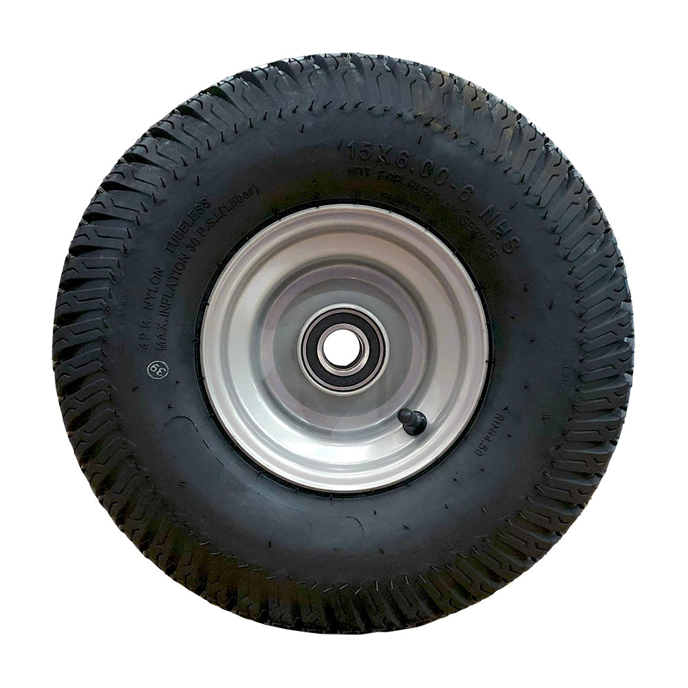 15 X 6.00-6 Pneumatic Wheel With 25mm Precision Bearing And Premium Turf Tyre (PN15-600-6BB) image 3