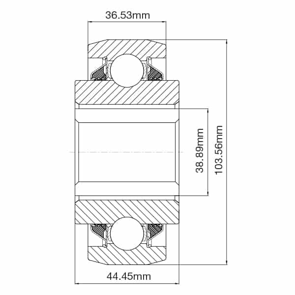 W211PPB6 Square Bore Agricultural Bearing 103.56 x 38.89 x 44.45mm image 1