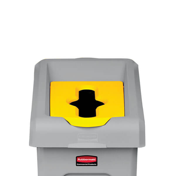 Slim Jim Recycling Station Yellow Mixed Recycling Lid image 0