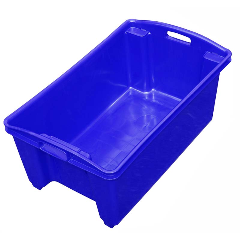 55L Blue Crate- No holes image 0