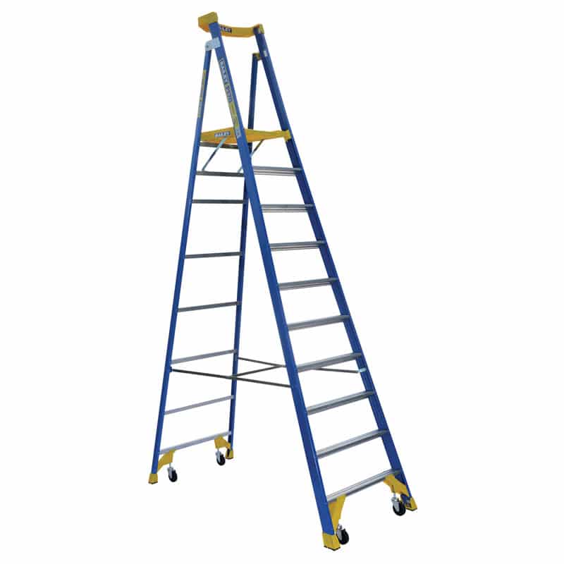Bailey Fibreglass Platform 10 Step Ladder 170KG | P170-10 FS13536 image 0