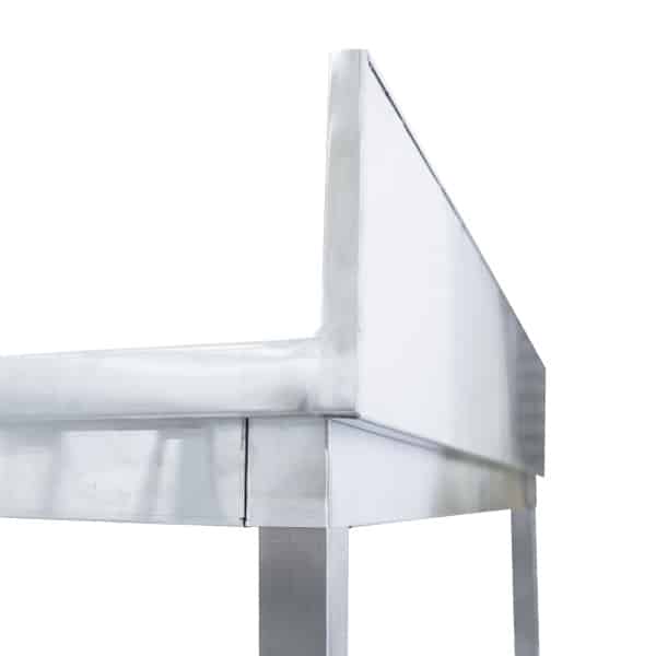 Stainless Steel (304) Bench with 150mm Splashback - 1200L x 600W x 900H image 3