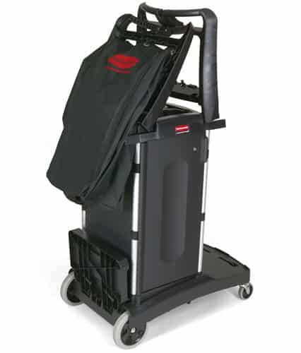 Rubbermaid | Folding Housekeeping Cart | FG9T7600BLA image 1
