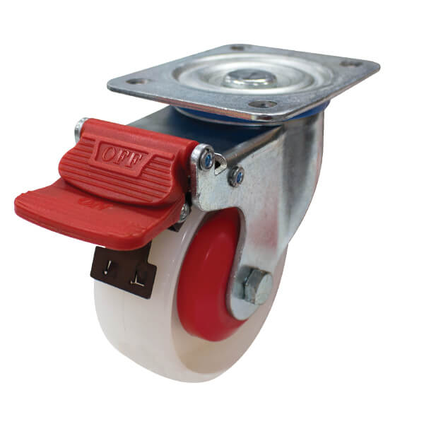 100mm Nylon Wheel 200kg Capacity Castor (S4600B) image 0