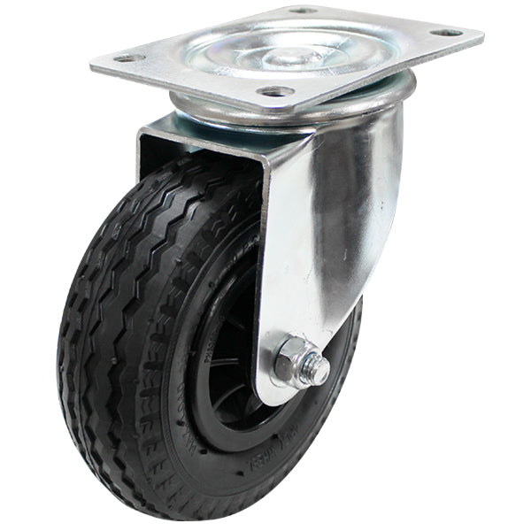 160mm Pneumatic Wheel 60kg Capacity Castor (S6001) image 0