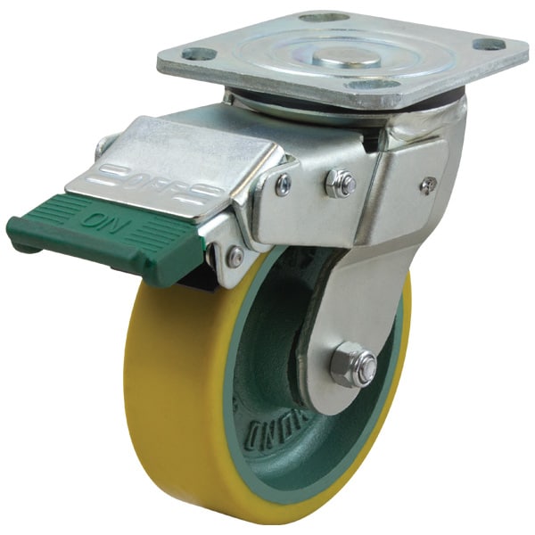 Richmond Castor Swivel with 125mm Polyurethane Tyred Wheel and Directional Lock (S5548D) image 0