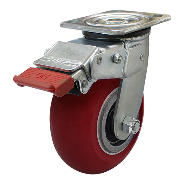 100mm Donut Profile Poly on Aluminium Wheel Castor 125kg Capacity (S4372SLB) image 0