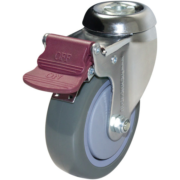 Richmond Castor Swivel with Polyurethane 100mm Wheel (S4481BR) image 0