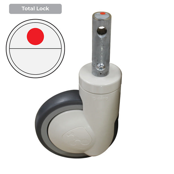 150mm Grey Rubber Wheel 120/100kg Capacity Medical Castor (S6295B) image 0