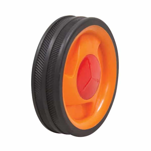 107mm Rubber On Nylon PL Bore Black Tyre Richmond Wheel | RN4069-10 image 0