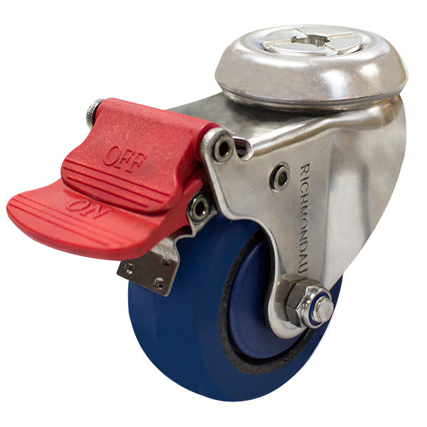 75mm Rebound Rubber Swivel Brake Castor (S3391B) image 0