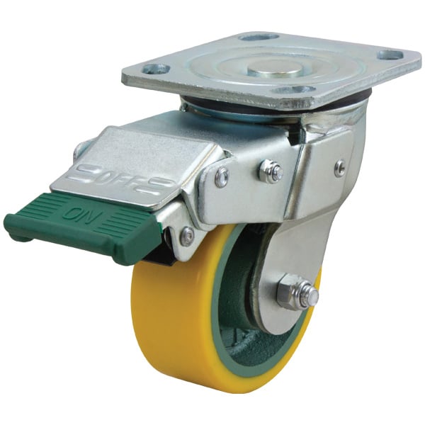 Richmond Castor Swivel with 100mm Polyurethane Tyred Wheel and Directional Lock (S4448D) image 0