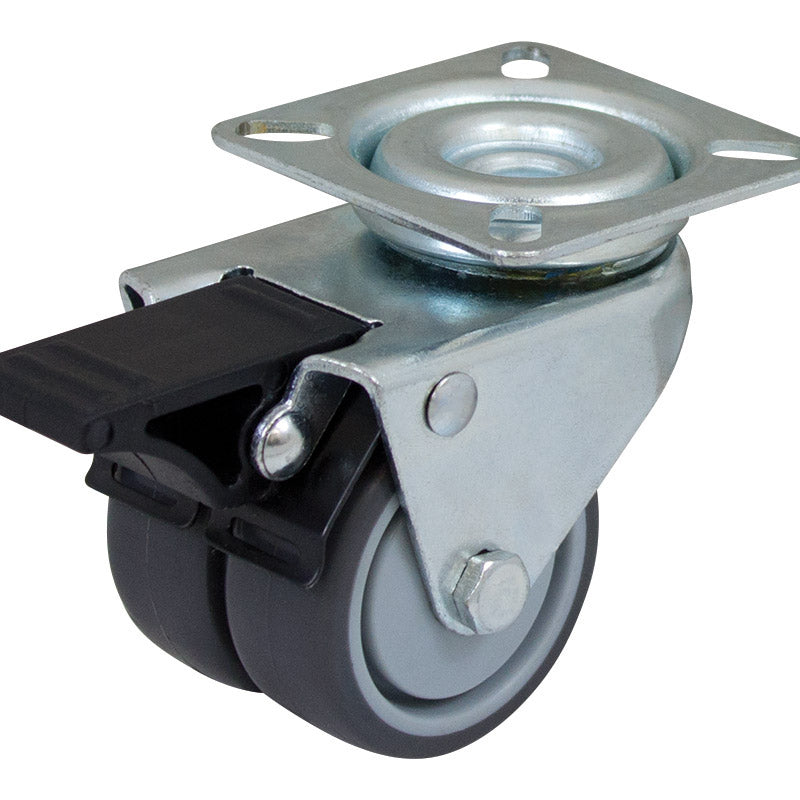 Richmond Castor Swivel with Institutional Rubber 50mm Wheel and Brake (S2718B) image 0