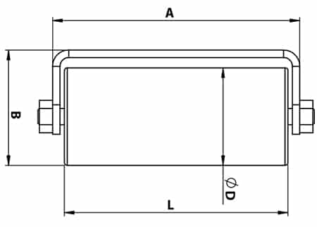 Nylon Roller With Bracket (GTR037) image 1
