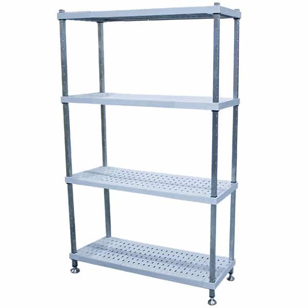 4 Tier Stainless Steel Coolroom Shelving – 1200mm (W) x 380mm (D) x 1600mm (H) (SHE001) image 0