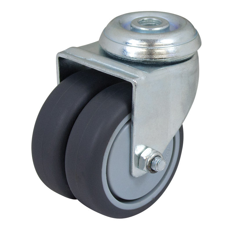 Richmond Castor Swivel with Institutional Rubber 75mm Twin Wheels (S3722) image 0