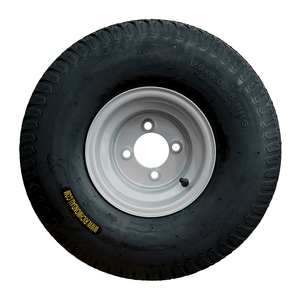 20 X 8.00-8 Pneumatic Wheel With Mini 4 Stud Pattern Rim And Premium Turf Tyre (PN20-800-8MN) image 6