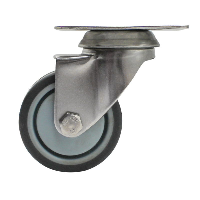 50mm Rubber Wheel 30kg Capacity Stainless Steel Castor (S2726) image 2