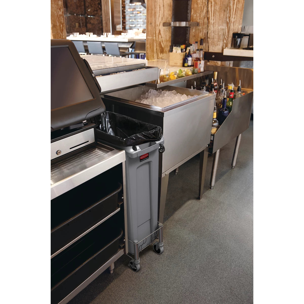 Rubbermaid Slim Jim Single Stainless Steel Dolly | 1968468