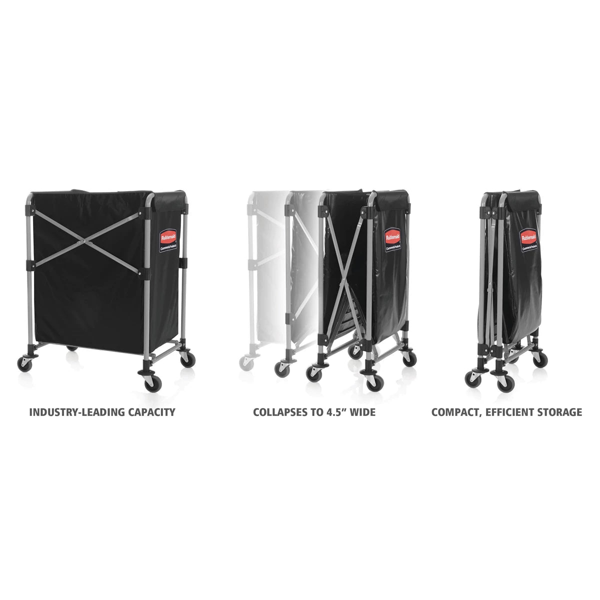 Rubbermaid 150L Collapsible X-Cart with 4 Bushels | Single Stream | 1881749
