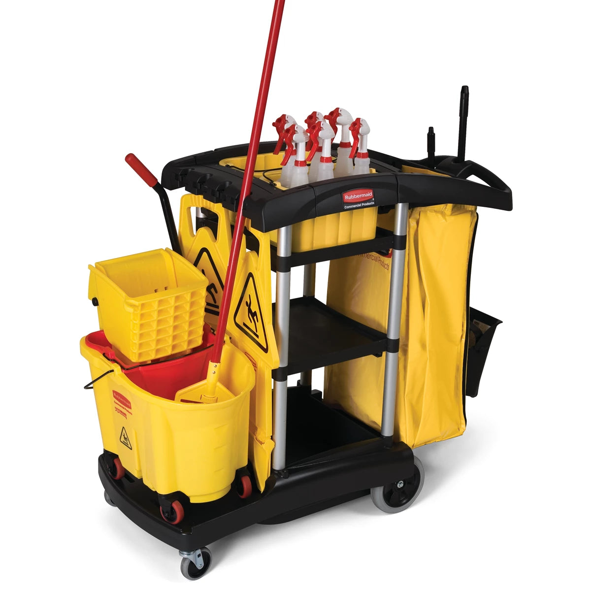 Rubbermaid High Capacity Janitorial Cart | FG9T7200BLA