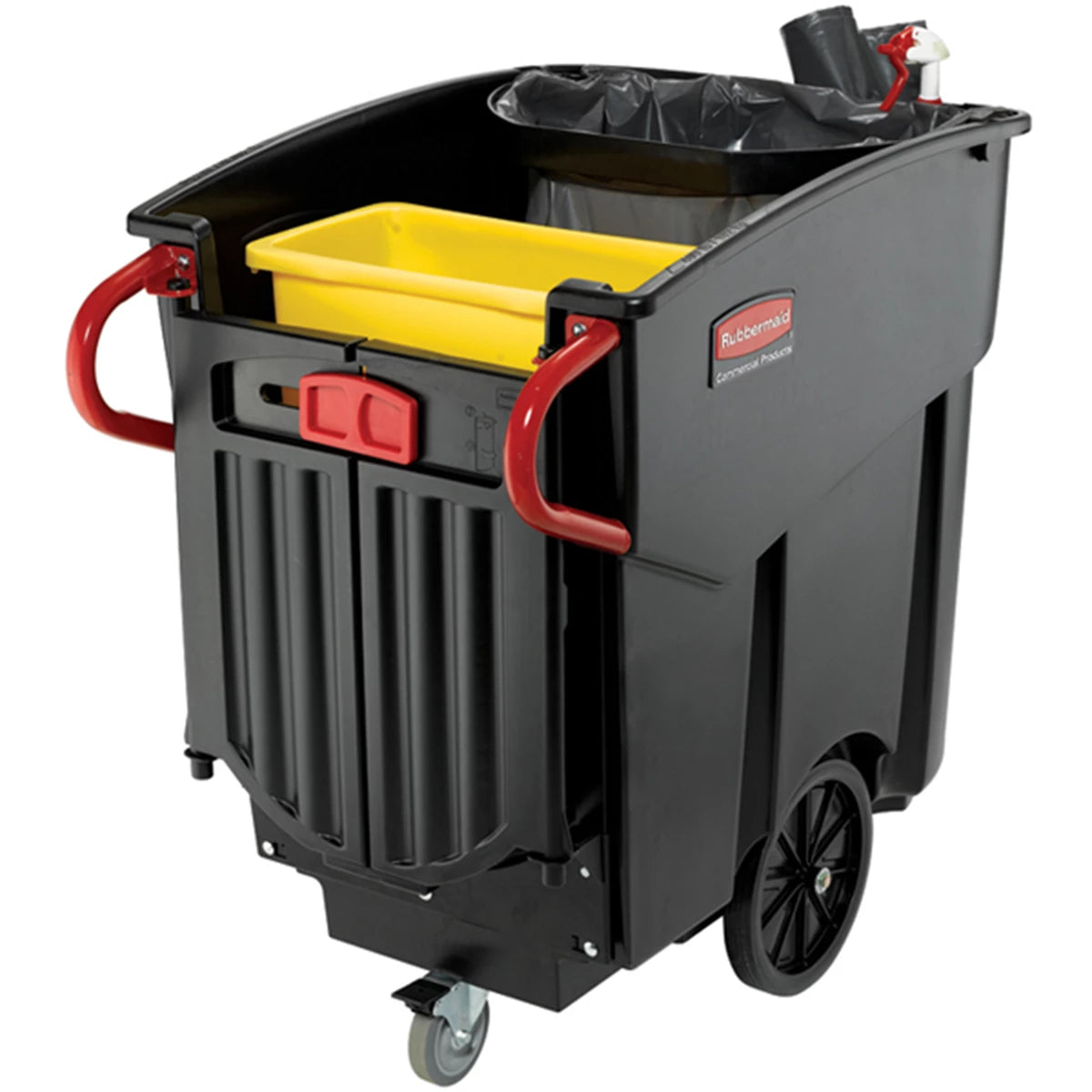 Rubbbermaid 450L Executive Series Mega BRUTE Mobile Collector Black | FG9W7300BLA
