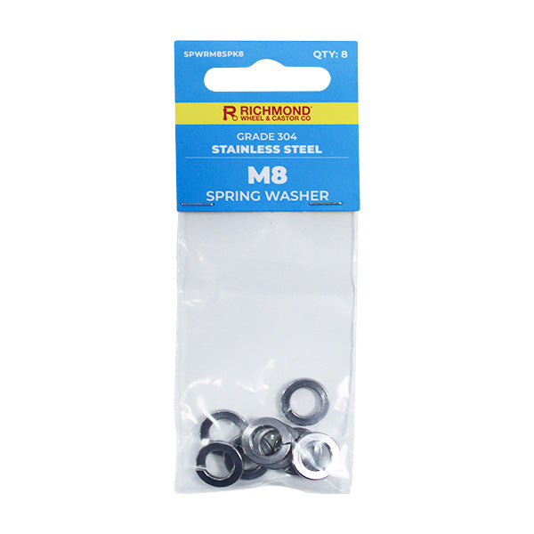 M8 Stainless Steel Spring Washer - 8 Pack (SPWRM8SPK8) image 0
