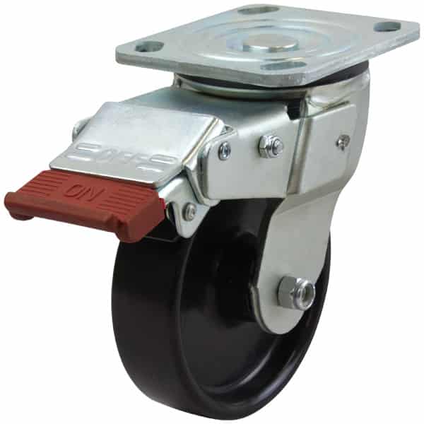 Richmond Castor Swivel with 125mm Nylon Wheel with Swivel Lock and Brake (S5533SLB) image 0