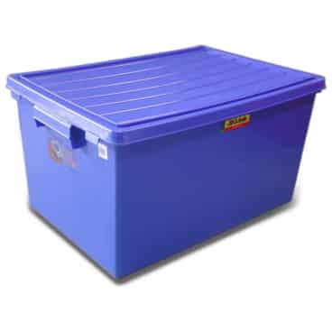 Stashaway Bin and Lid 40L Blue | 342BELP054B image 0
